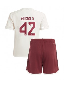 Billige Bayern Munich Jamal Musiala #42 Tredjedraktsett Barn 2023-24 Kortermet (+ Korte bukser)